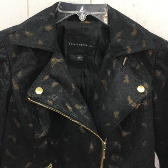 Rock & Republic Cropped Moto Jacket - Picture 3 of 8